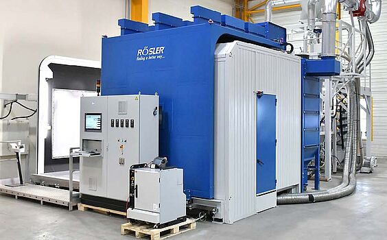 Внешний вид роботизированной установки дробеструйного упрочнения Roesler ALS 2800 RP